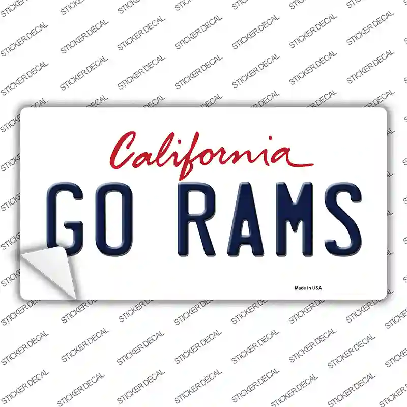 Go Rams Novelty Sticker Decal