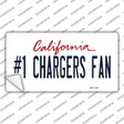 Number 1 Chargers Fan Novelty Sticker Decal