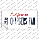Number 1 Chargers Fan Novelty Sticker Decal