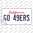 Go 49ers Novelty Sticker Decal