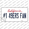 Number 1 49ers Fan Novelty Sticker Decal
