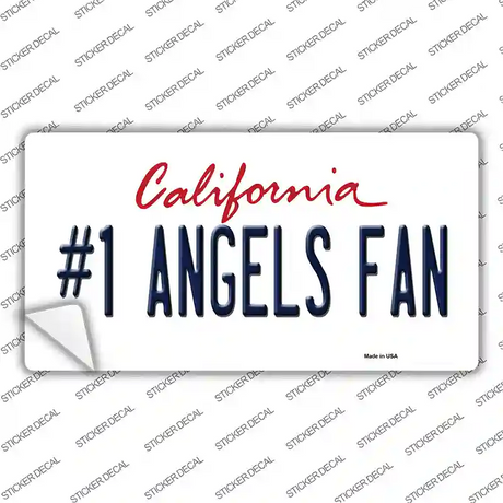 Number 1 Angels Fan Novelty Sticker Decal