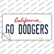 Go Dodgers Novelty Sticker Decal