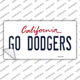 Go Dodgers Novelty Sticker Decal