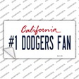 Number 1 Dodgers Fan Novelty Sticker Decal