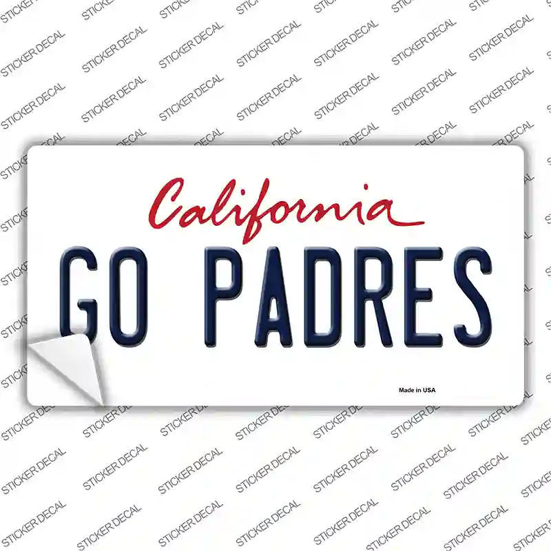 Go Padres Novelty Sticker Decal