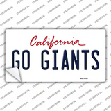 Go Giants Novelty Sticker Decal