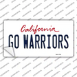 Go Warriors Novelty Sticker Decal
