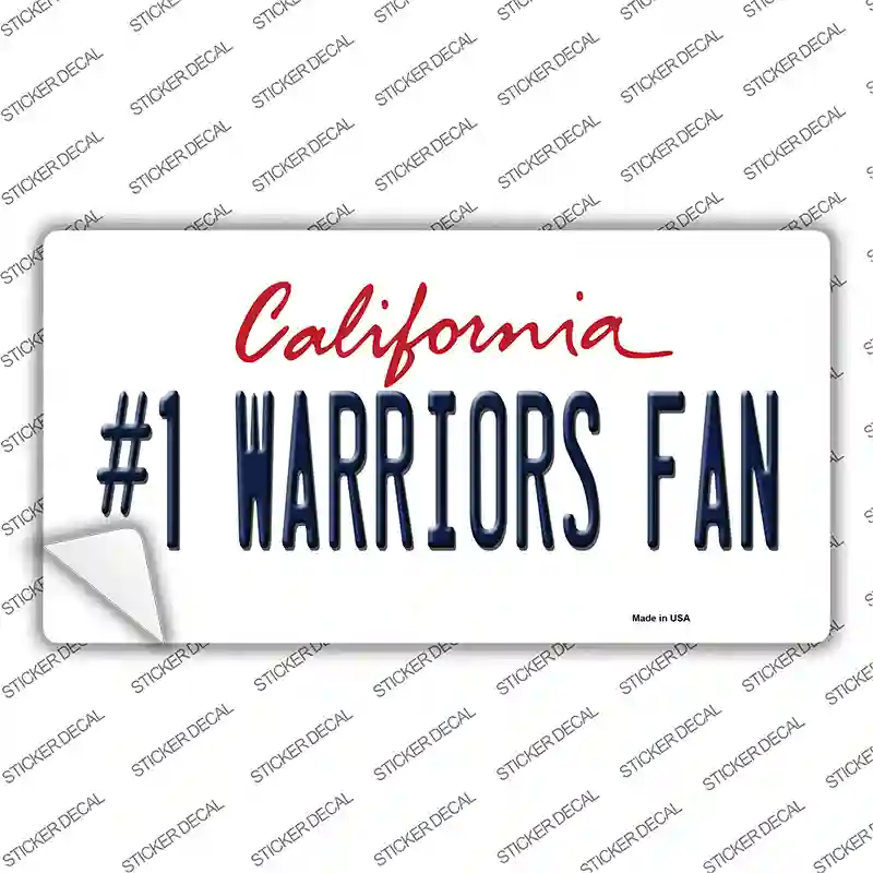 Number 1 Warriors Fan Novelty Sticker Decal