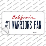 Number 1 Warriors Fan Novelty Sticker Decal