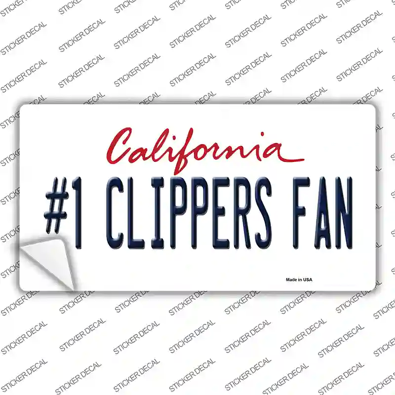 Number 1 Clippers Fan Novelty Sticker Decal