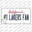 Number 1 Lakers Fan Novelty Sticker Decal