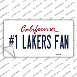 Number 1 Lakers Fan Novelty Sticker Decal