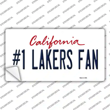 Number 1 Lakers Fan Novelty Sticker Decal