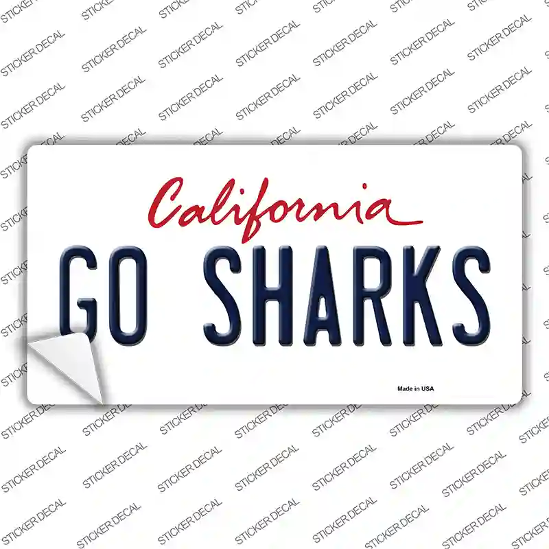 Go Sharks Novelty Sticker Decal