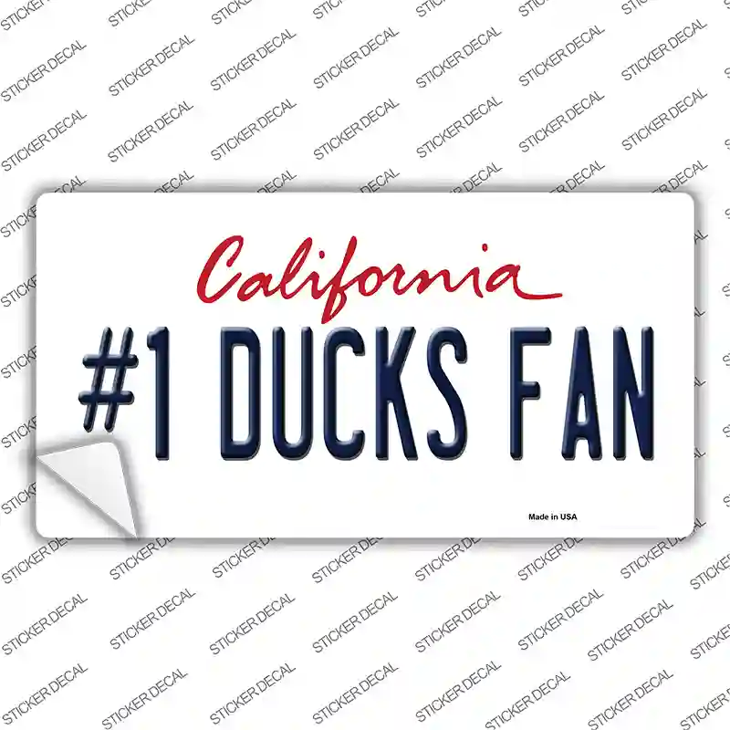Number 1 Ducks Fan Novelty Sticker Decal