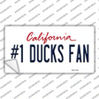 Number 1 Ducks Fan Novelty Sticker Decal