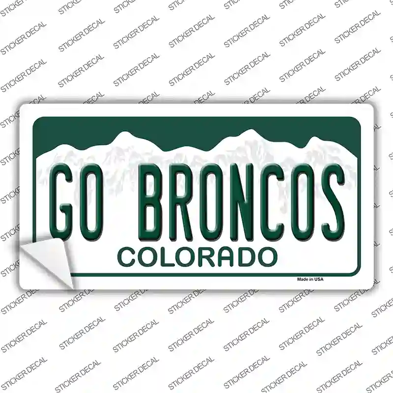 Go Broncos Novelty Sticker Decal