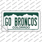 Go Broncos Novelty Sticker Decal