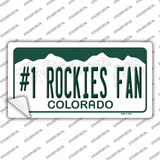 Number 1 Rockies Fan Novelty Sticker Decal