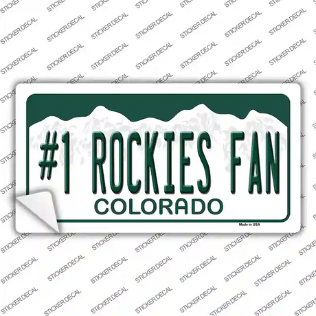 Number 1 Rockies Fan Novelty Sticker Decal