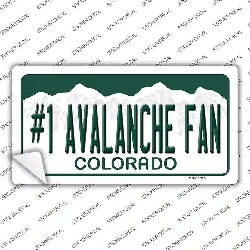 Number 1 Avalanche Fan Novelty Sticker Decal