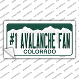 Number 1 Avalanche Fan Novelty Sticker Decal