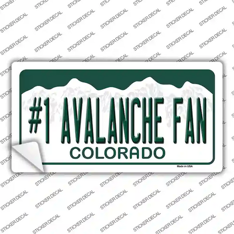 Number 1 Avalanche Fan Novelty Sticker Decal