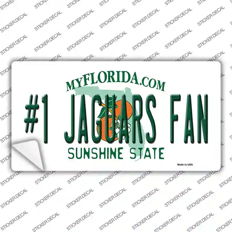 Number 1 Jaguars Fan Novelty Sticker Decal