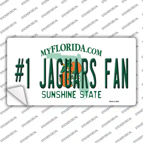 Number 1 Jaguars Fan Novelty Sticker Decal