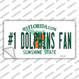 Number 1 Dolphins Fan Novelty Sticker Decal
