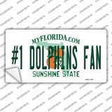 Number 1 Dolphins Fan Novelty Sticker Decal
