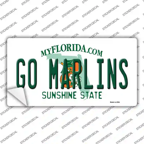 Go Marlins Novelty Sticker Decal
