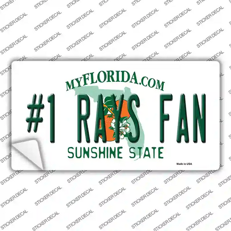 Number 1 Rays Fan Novelty Sticker Decal