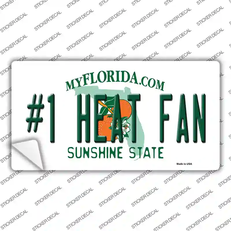 Number 1 Heat Fan Novelty Sticker Decal