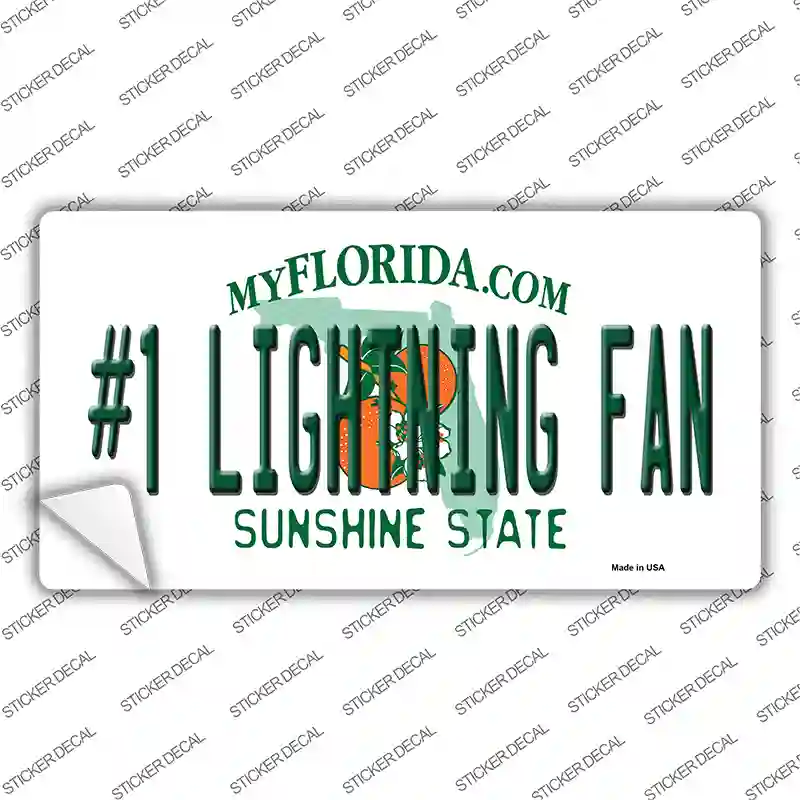Number 1 Lightning Fan Novelty Sticker Decal