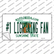 Number 1 Lightning Fan Novelty Sticker Decal