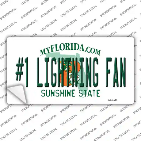 Number 1 Lightning Fan Novelty Sticker Decal