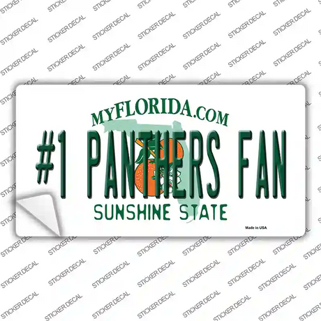Number 1 Panthers Fan Novelty Sticker Decal