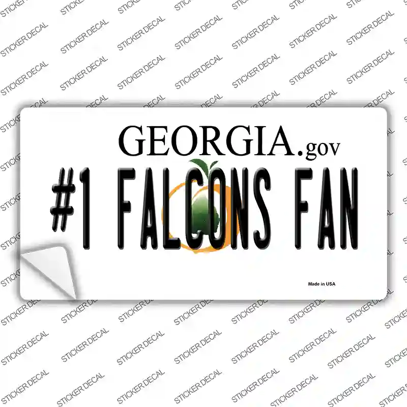 Number 1 Falcons Fan Novelty Sticker Decal