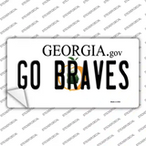 Go Braves Novelty Sticker Decal