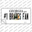 Number 1 Braves Fan Novelty Sticker Decal