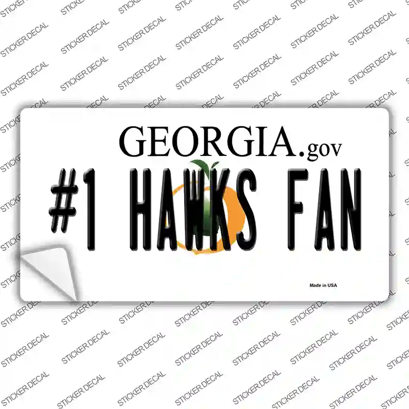 Number 1 Hawks Fan Novelty Sticker Decal