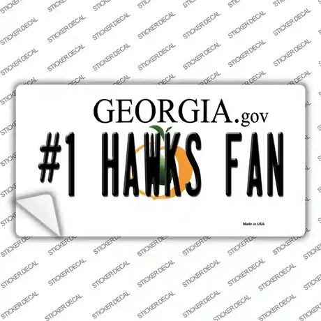 Number 1 Hawks Fan Novelty Sticker Decal
