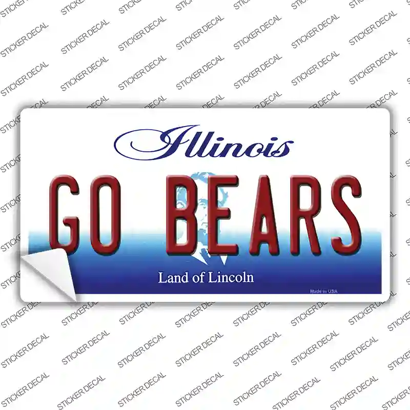Go Bears Novelty Sticker Decal