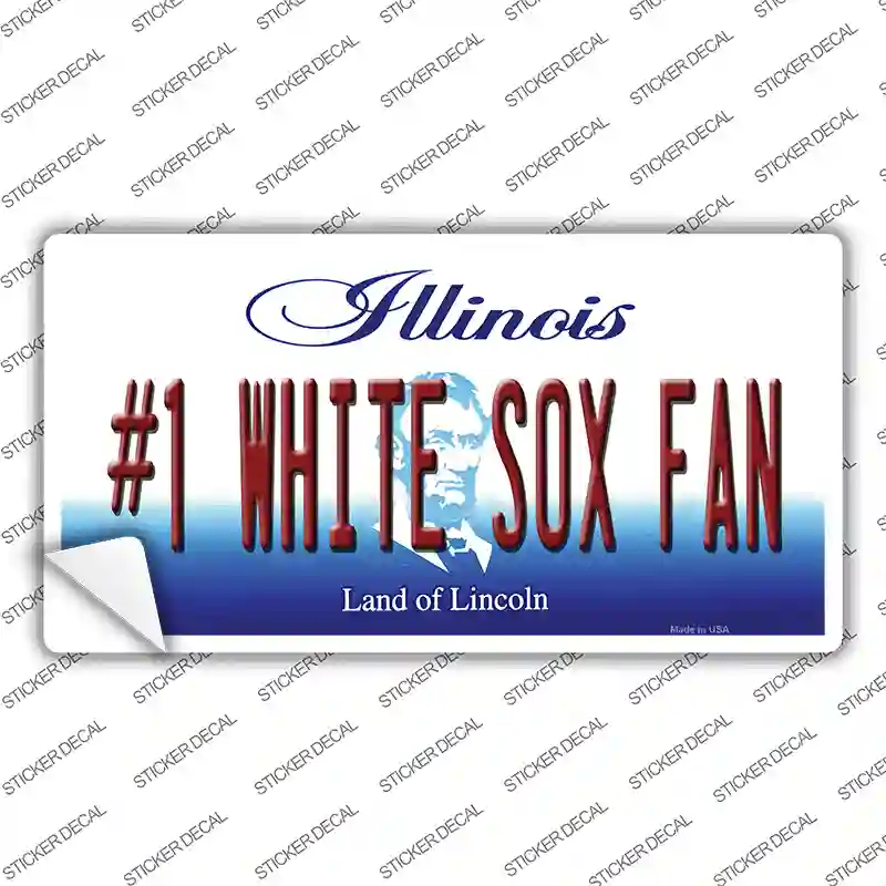 Number 1 White Sox Fan Novelty Sticker Decal