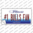 Number 1 Bulls Fan Novelty Sticker Decal