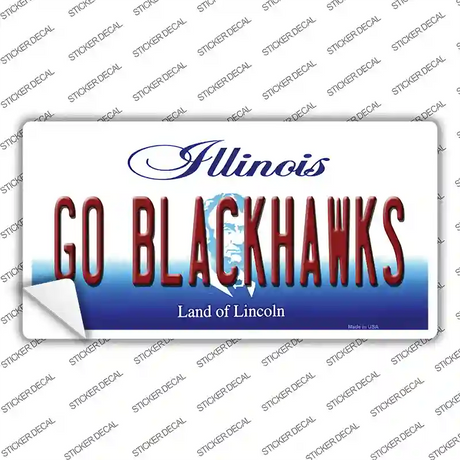 Go Blackhawks Novelty Sticker Decal