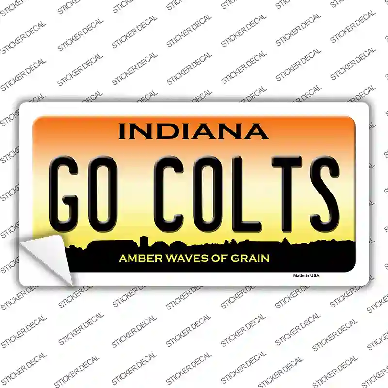 Go Colts Novelty Sticker Decal