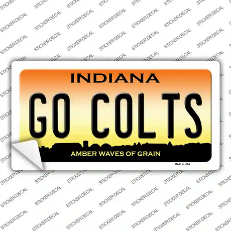 Go Colts Novelty Sticker Decal